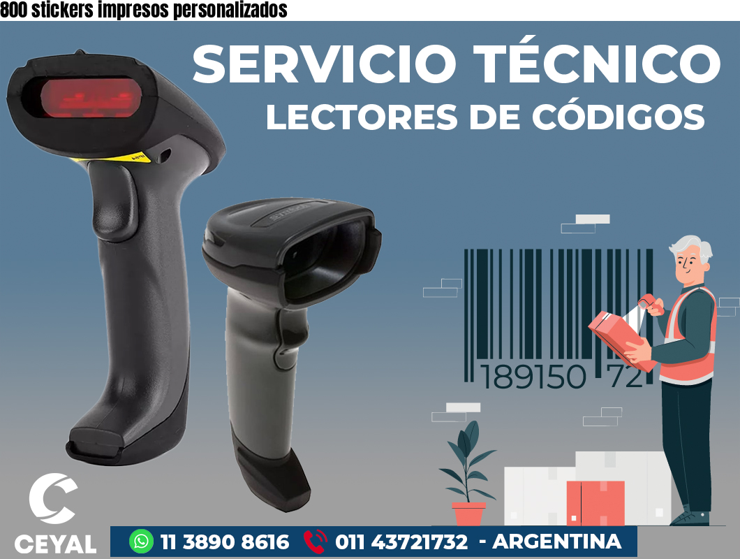 800 stickers impresos personalizados
