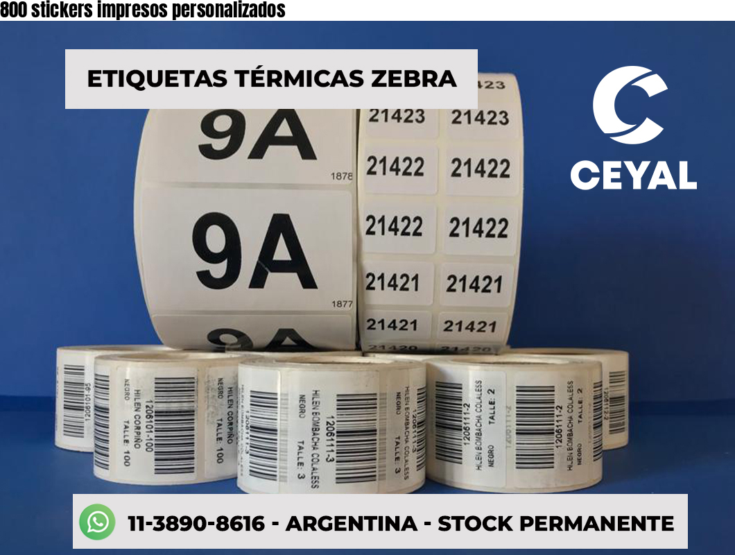 800 stickers impresos personalizados