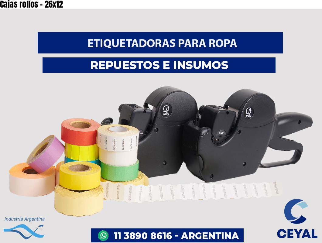 Cajas rollos - 26x12