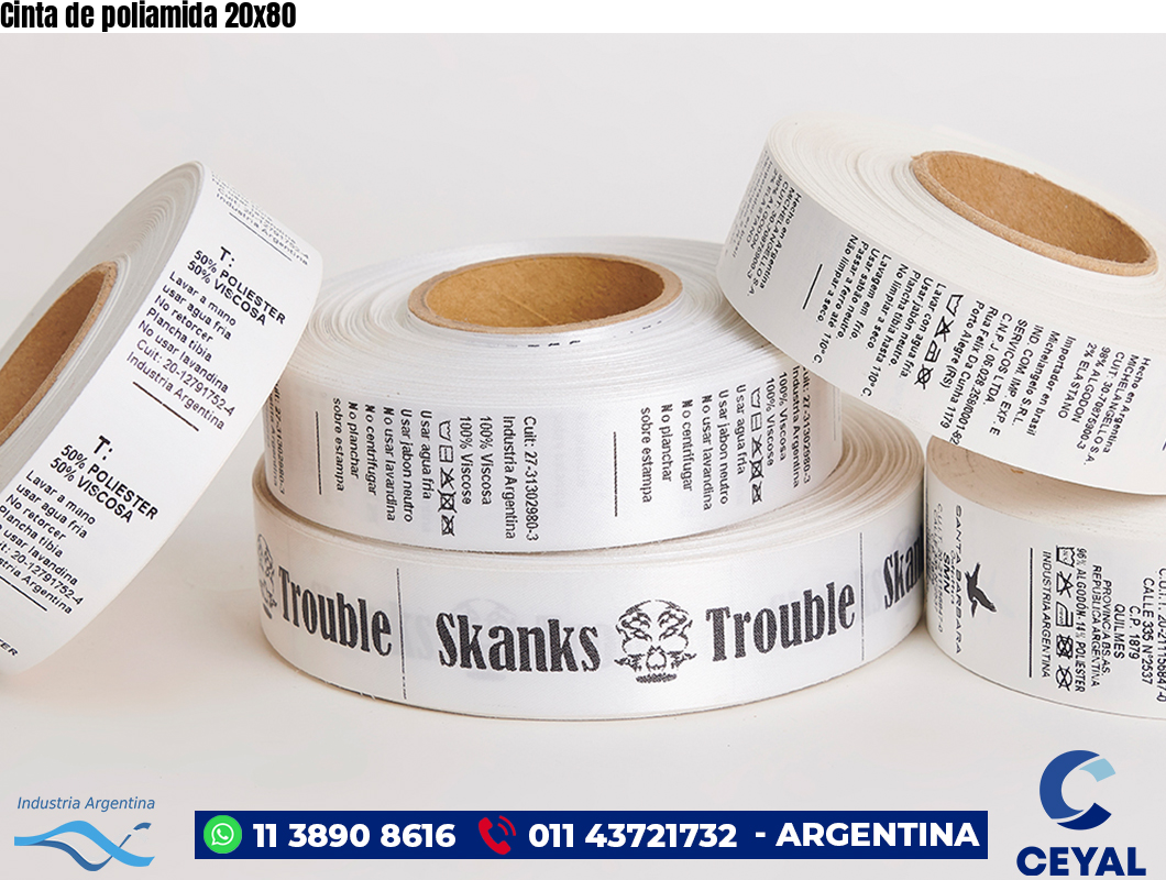 Cinta de poliamida 20×80