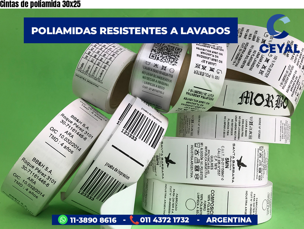 Cintas de poliamida 30×25