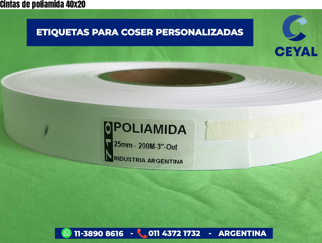 Cintas de poliamida 40×20
