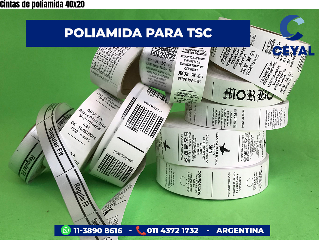 Cintas de poliamida 40×20