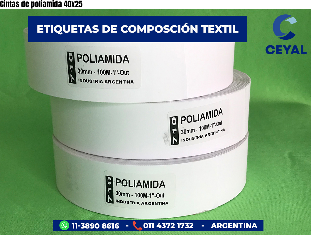 Cintas de poliamida 40×25