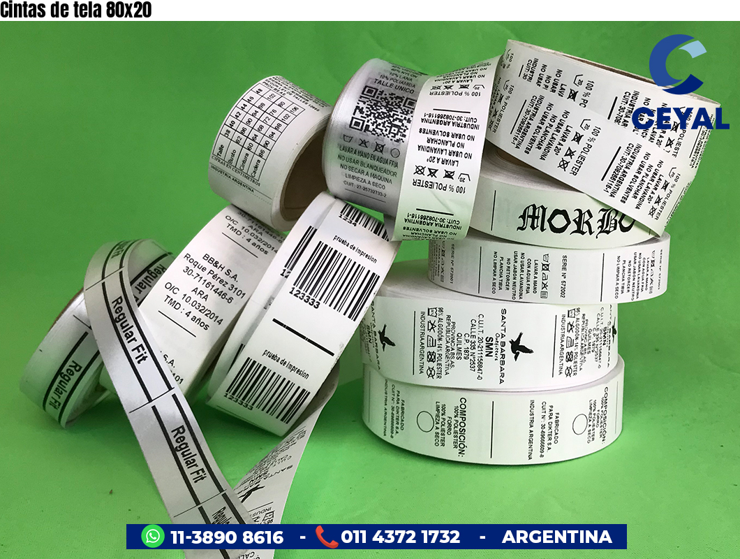 Cintas de tela 80×20