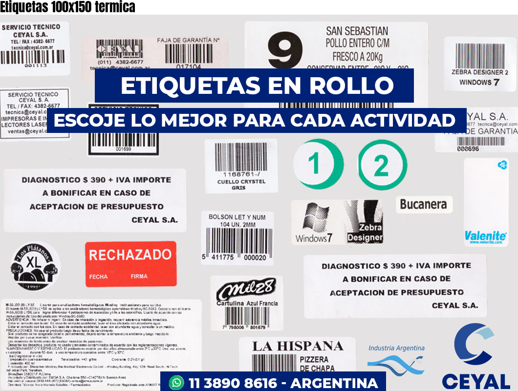 Etiquetas 100x150 termica