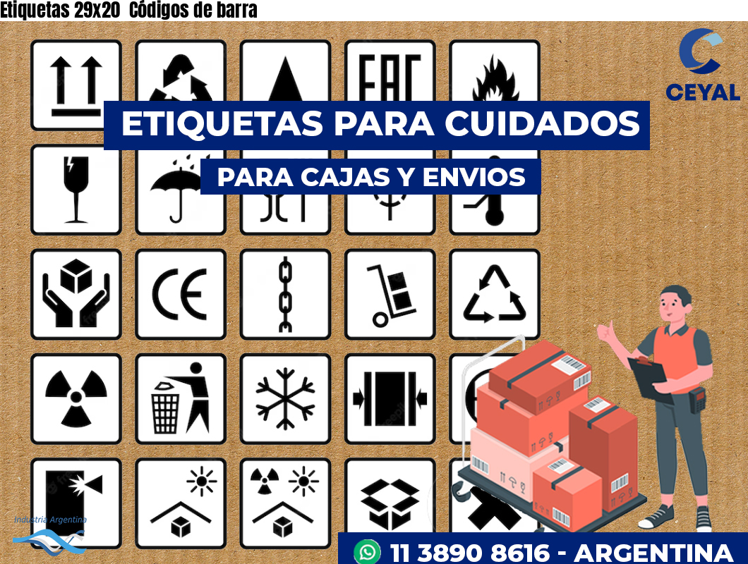 Etiquetas 29x20  Códigos de barra