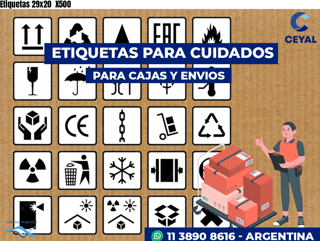 Etiquetas 29x20  X500