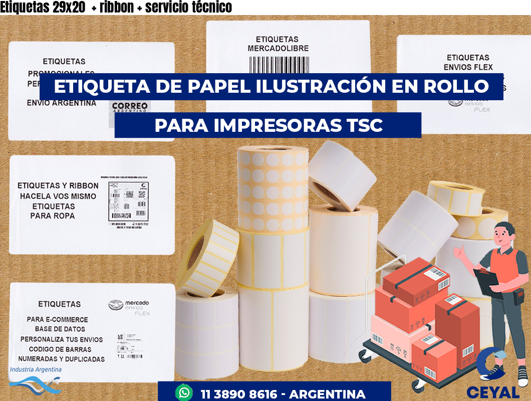 Etiquetas 29x20    ribbon   servicio técnico