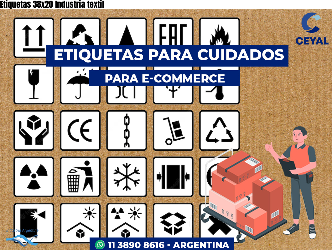 Etiquetas 38x20 Industria textil