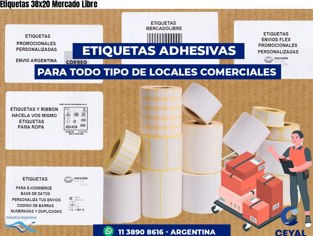 Etiquetas 38x20 Mercado Libre
