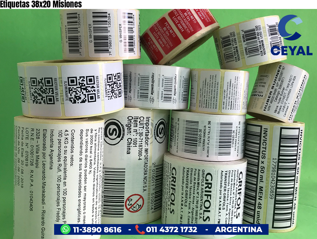 Etiquetas 38x20 Misiones