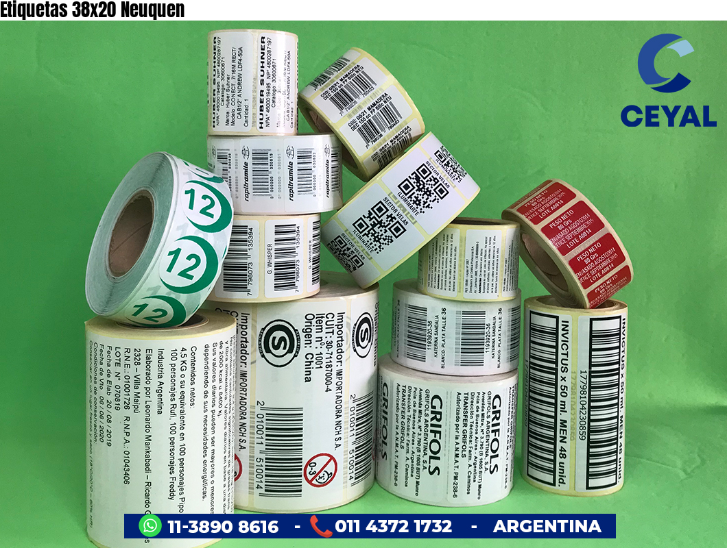 Etiquetas 38x20 Neuquen