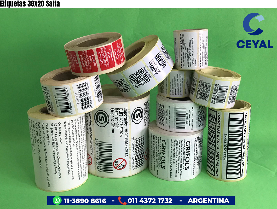 Etiquetas 38x20 Salta