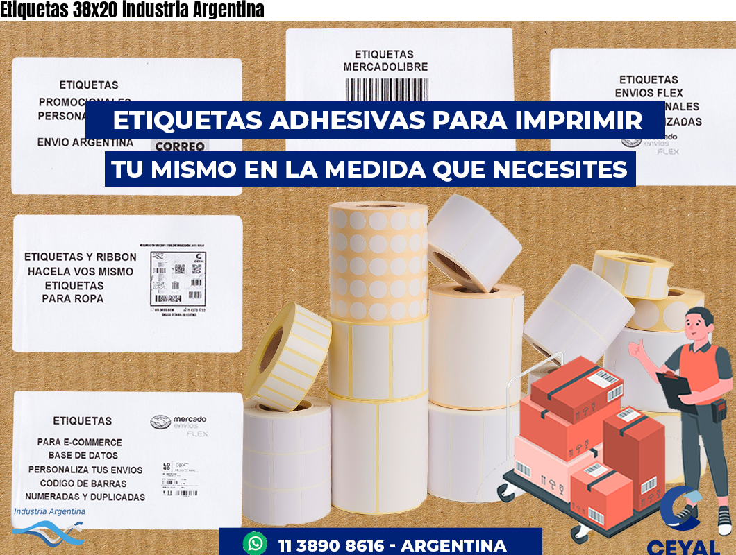 Etiquetas 38x20 industria Argentina