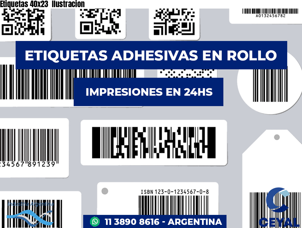 Etiquetas 40x23  Ilustracion