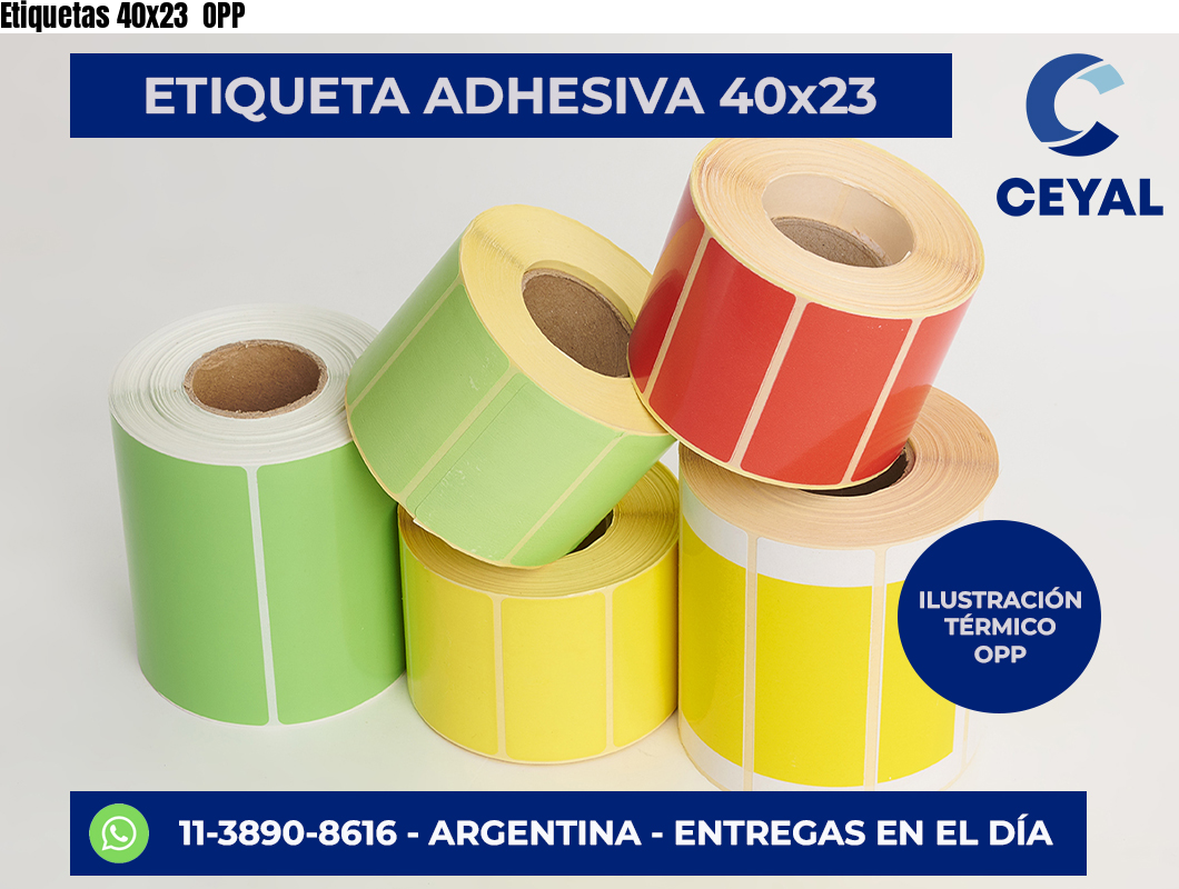 Etiquetas 40×23  OPP
