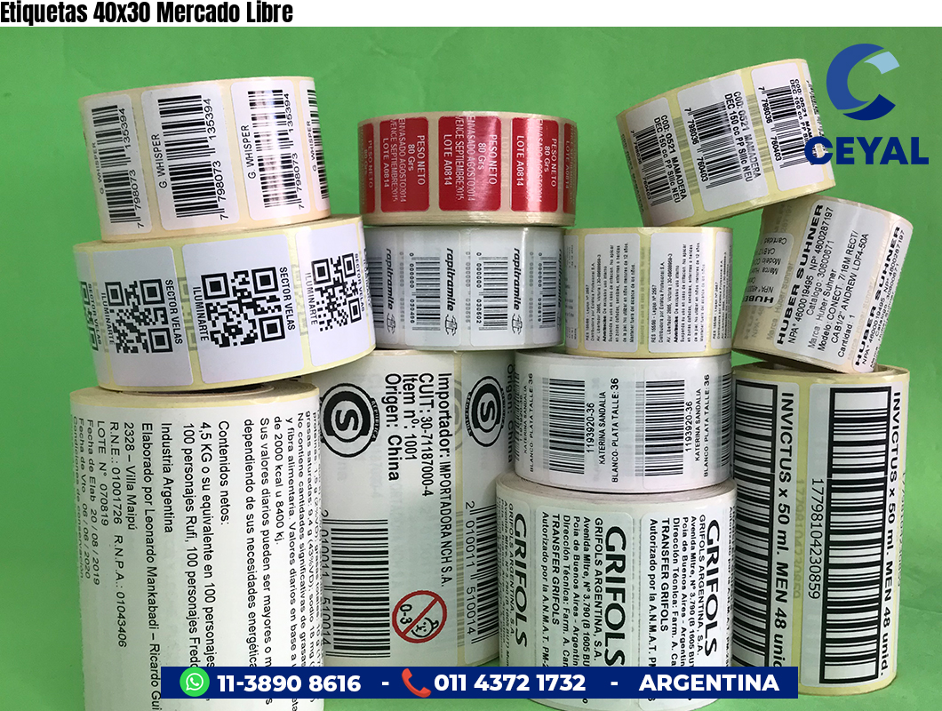 Etiquetas 40x30 Mercado Libre
