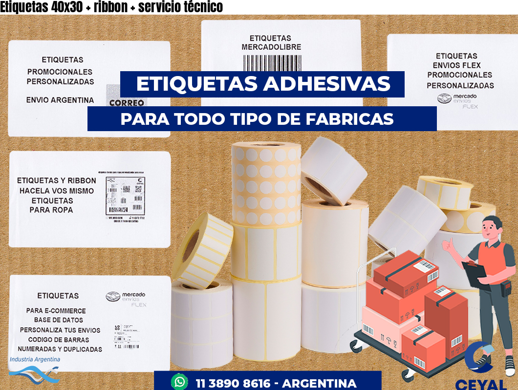 Etiquetas 40x30   ribbon   servicio técnico