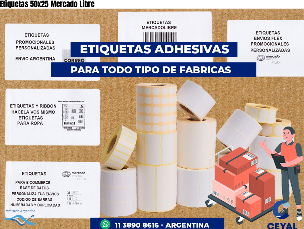Etiquetas 50x25 Mercado Libre