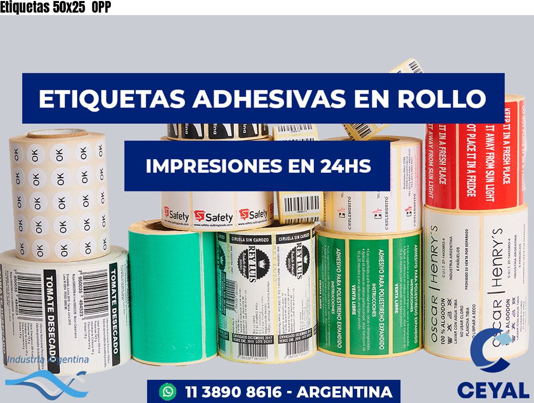 Etiquetas 50x25 OPP