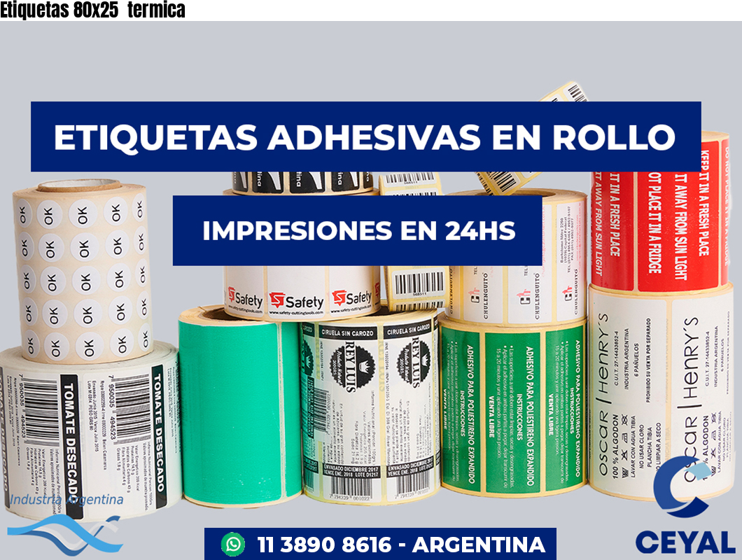 Etiquetas 80x25  termica