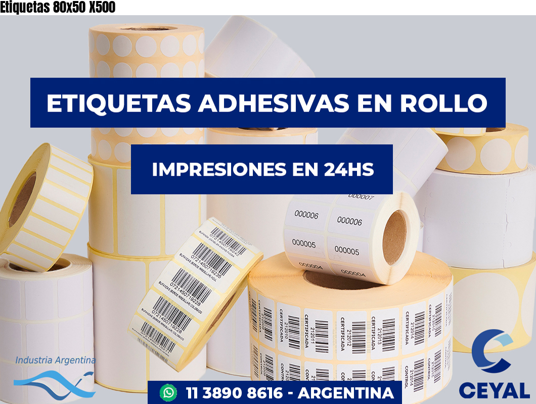 Etiquetas 80x50 X500