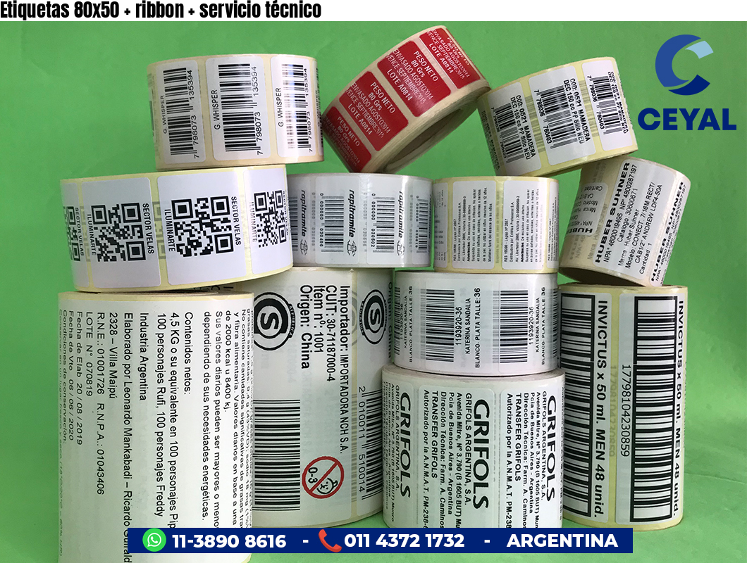 Etiquetas 80x50   ribbon   servicio técnico