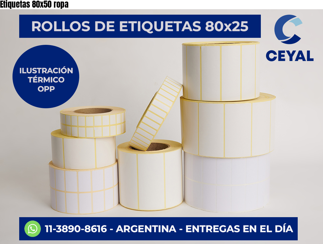 Etiquetas 80×50 ropa