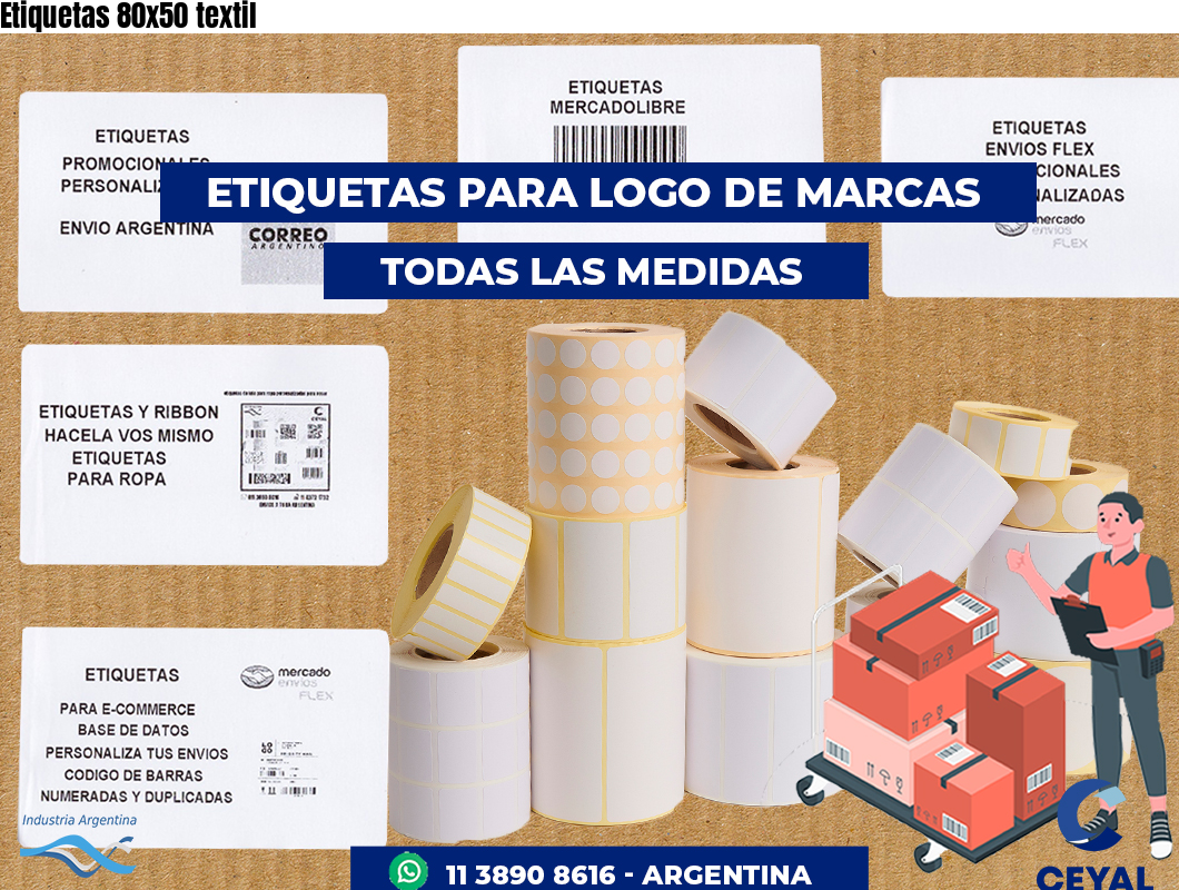 Etiquetas 80x50 textil
