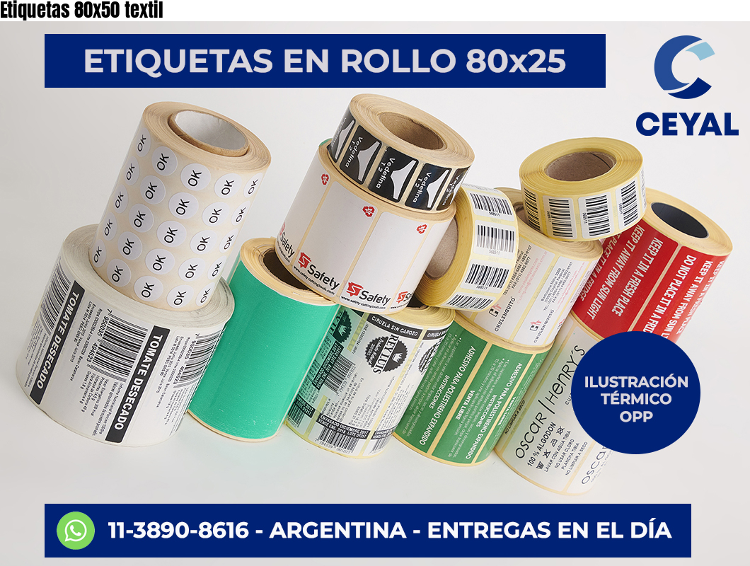Etiquetas 80×50 textil