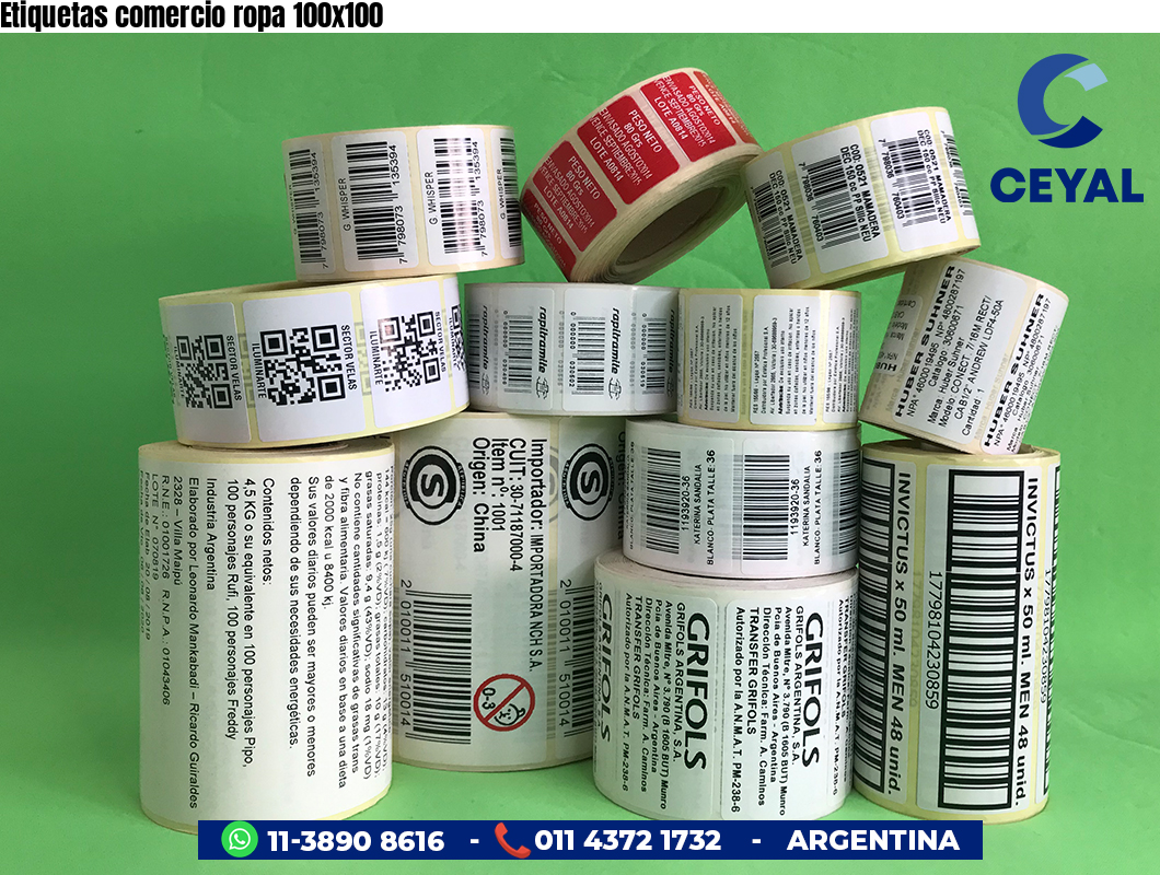 Etiquetas comercio ropa 100x100