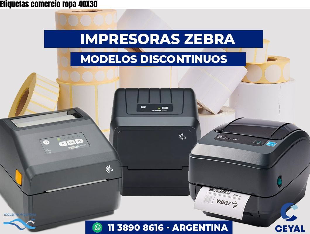Etiquetas comercio ropa 40X30