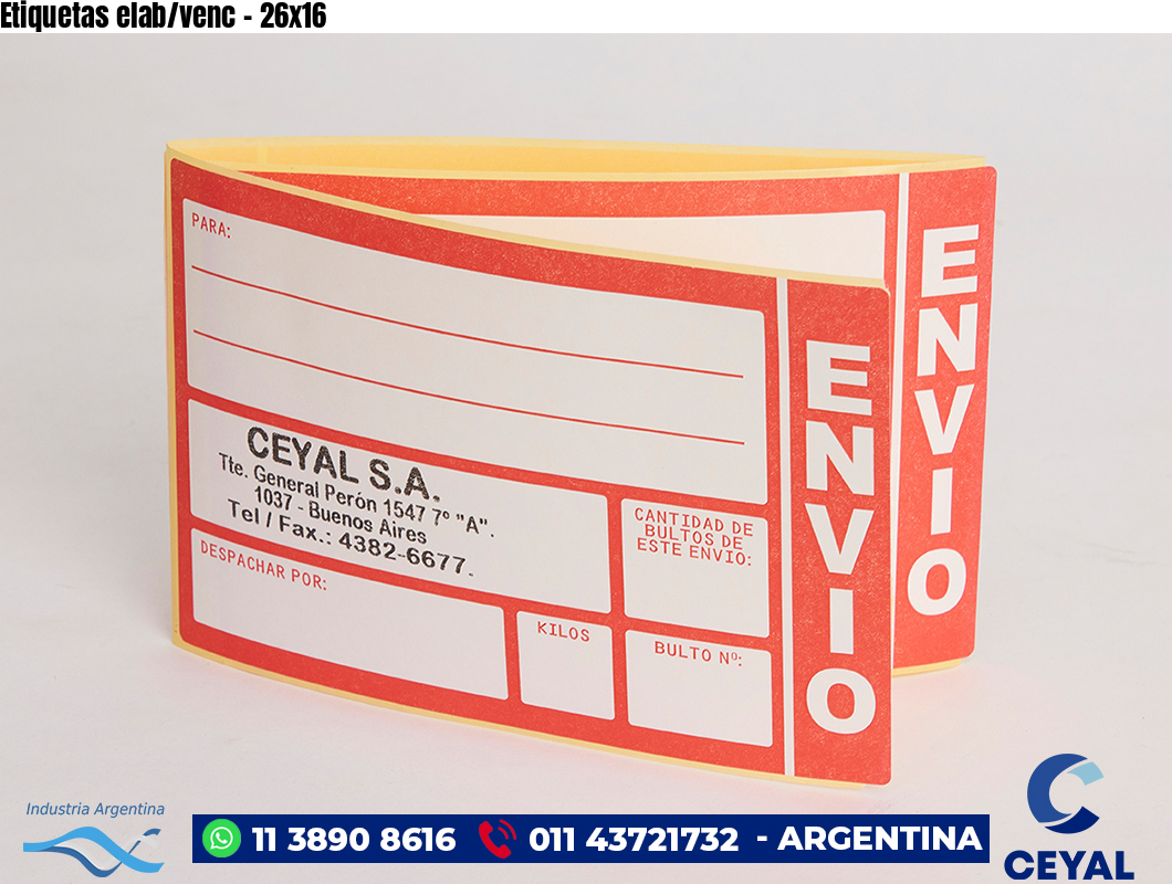 Etiquetas elab/venc - 26x16