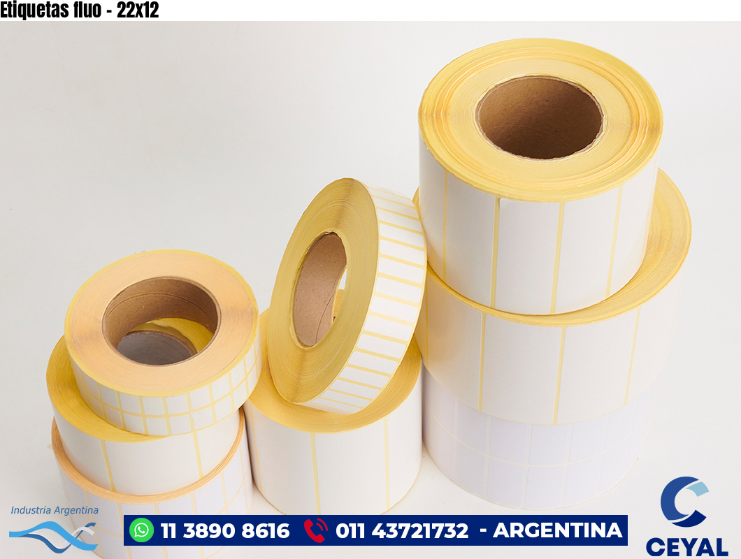 Etiquetas fluo - 22x12