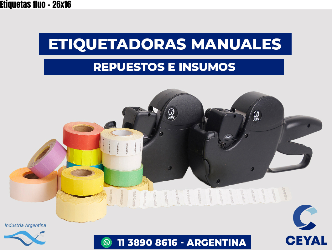 Etiquetas fluo - 26x16