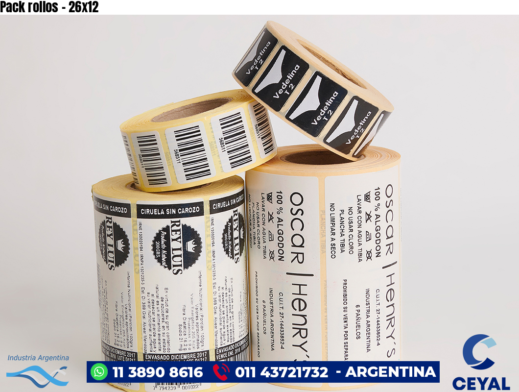 Pack rollos - 26x12