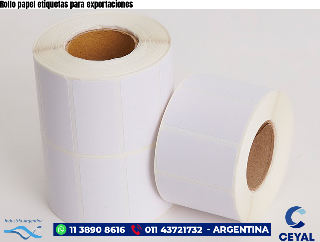 Rollo papel etiquetas para exportaciones