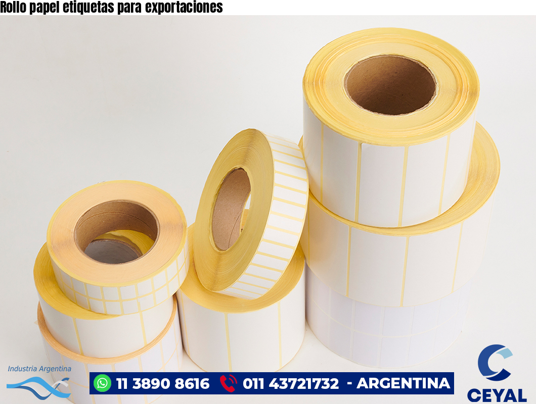 Rollo papel etiquetas para exportaciones