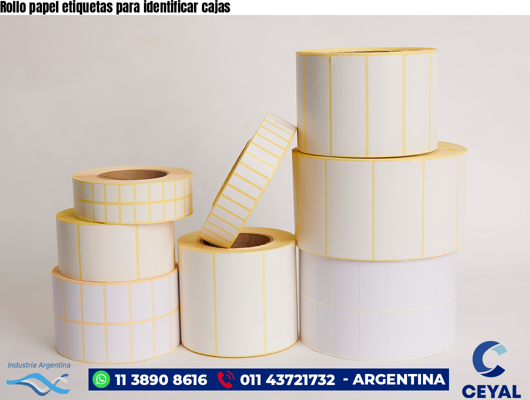 Rollo papel etiquetas para identificar cajas