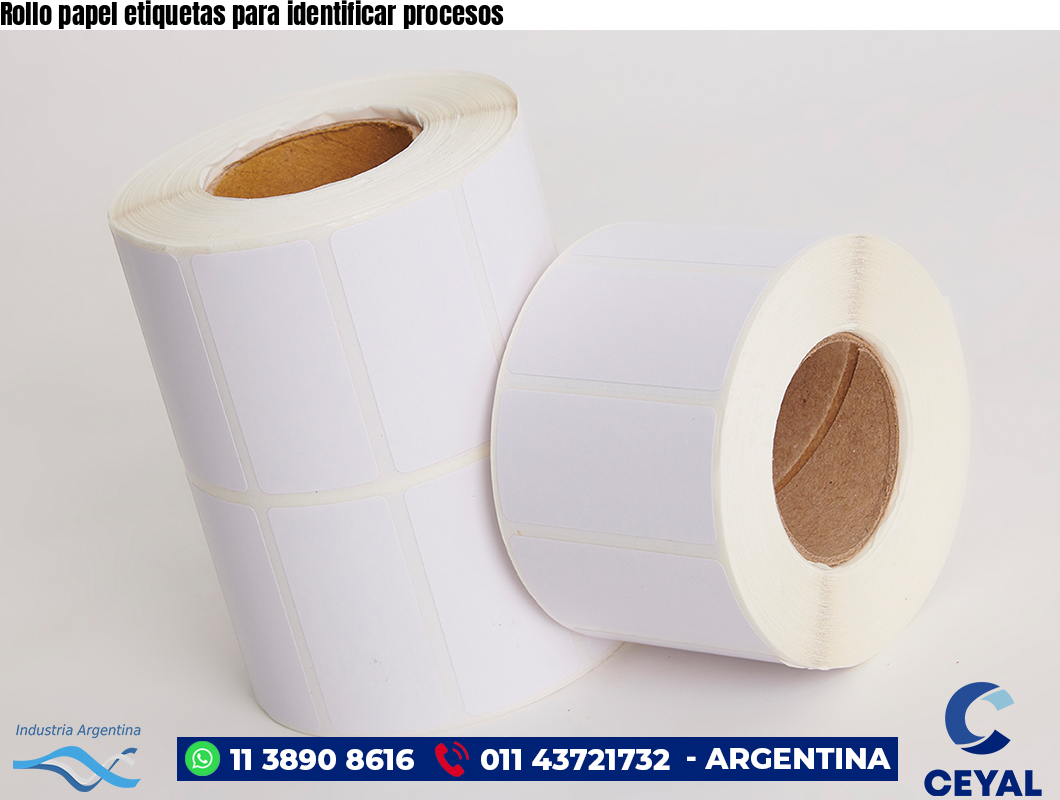 Rollo papel etiquetas para identificar procesos