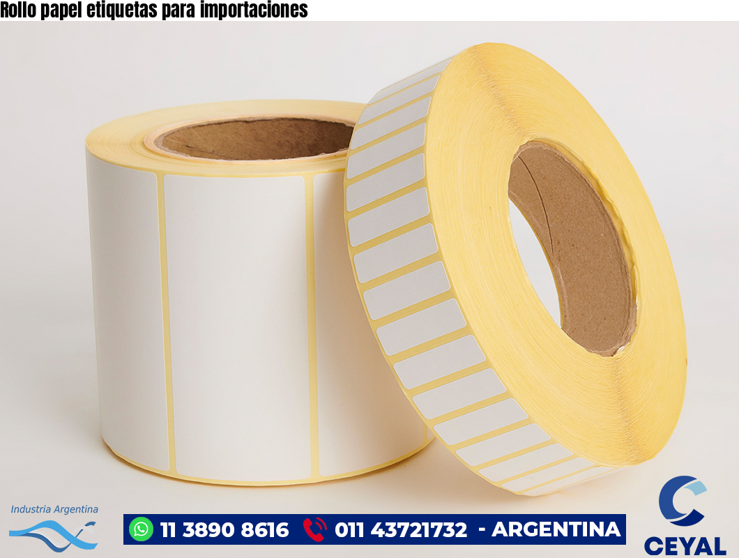 Rollo papel etiquetas para importaciones