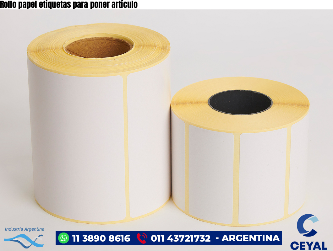 Rollo papel etiquetas para poner artículo