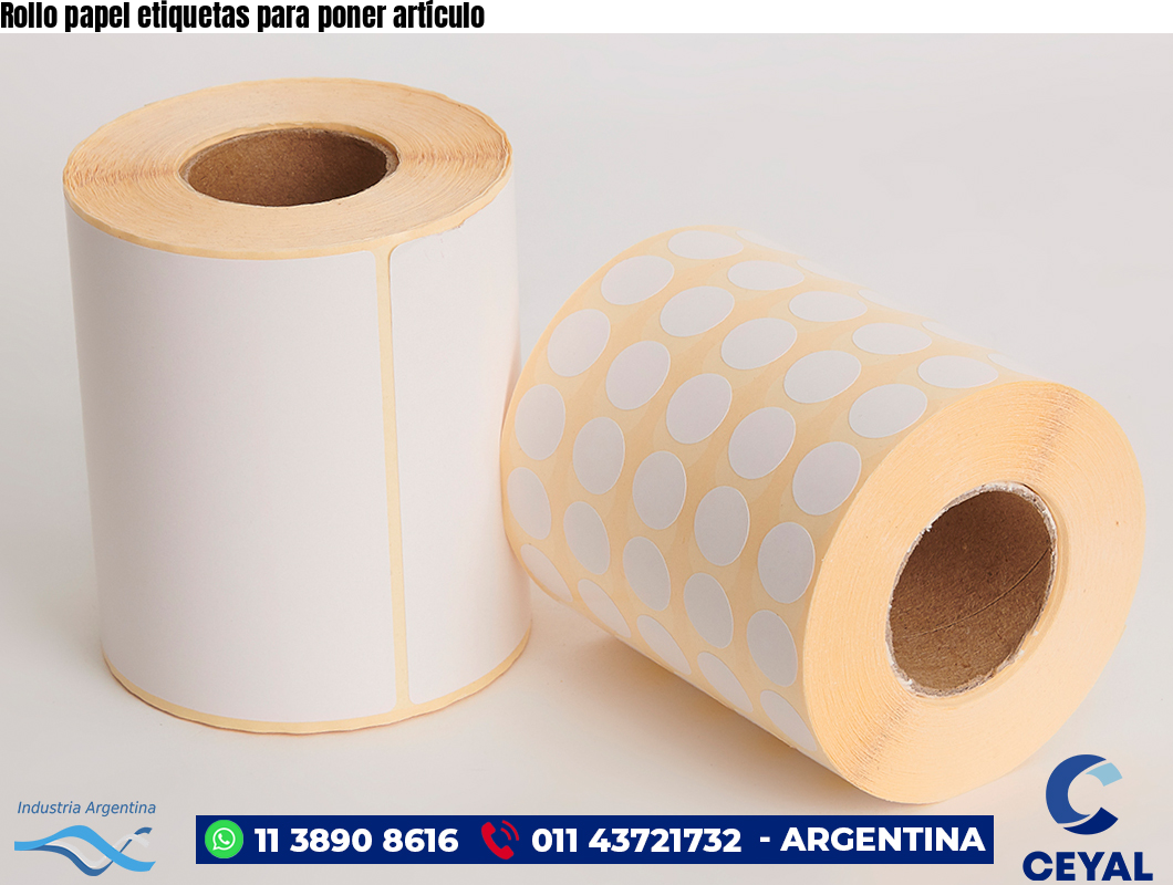 Rollo papel etiquetas para poner artículo
