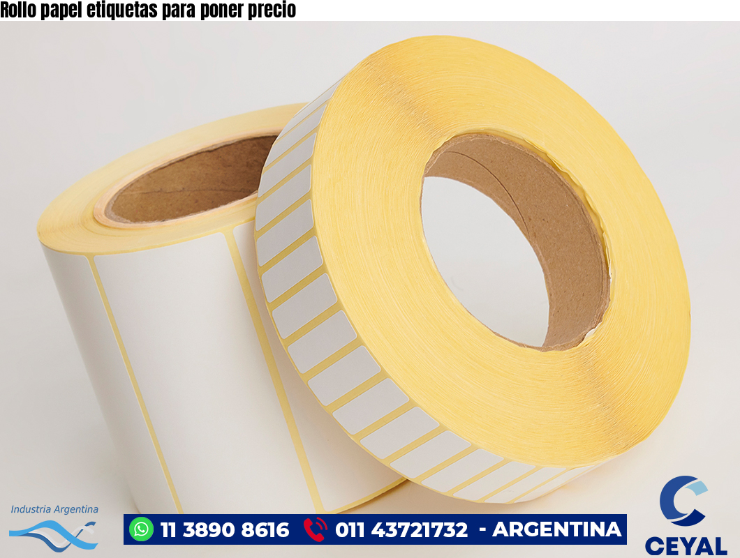 Rollo papel etiquetas para poner precio