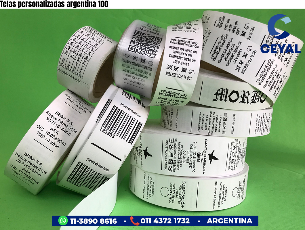 Telas personalizadas argentina 100