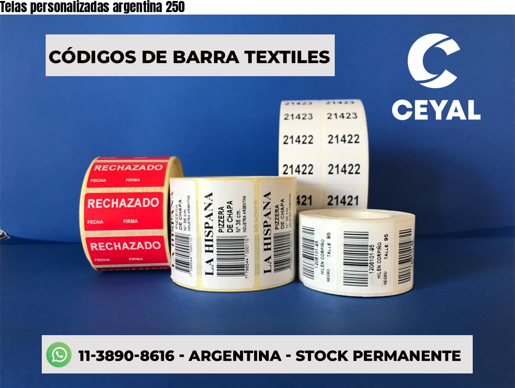 Telas personalizadas argentina 250