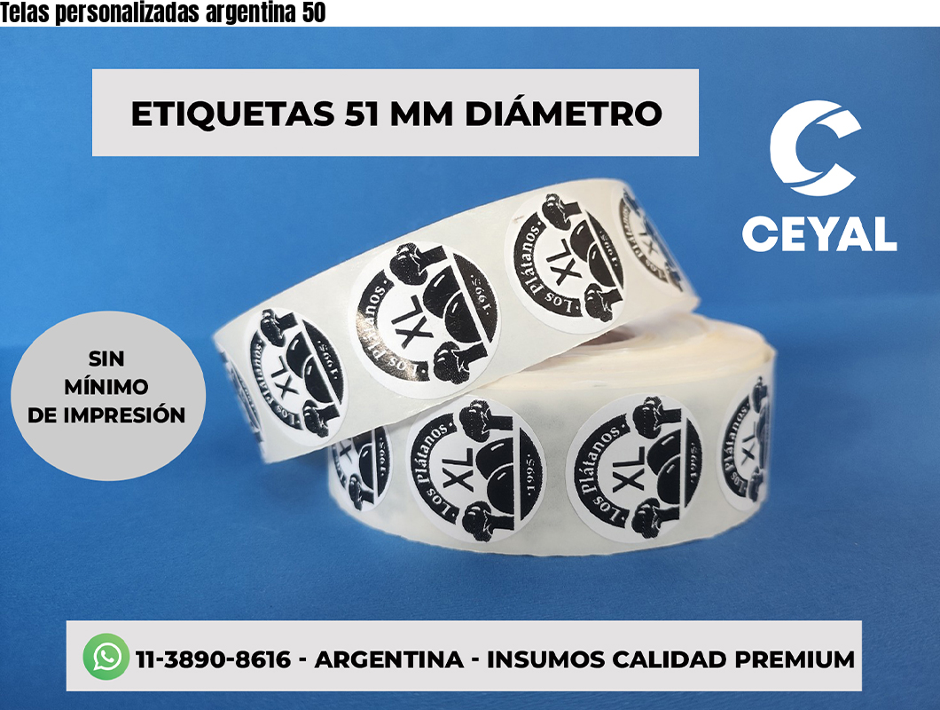 Telas personalizadas argentina 50