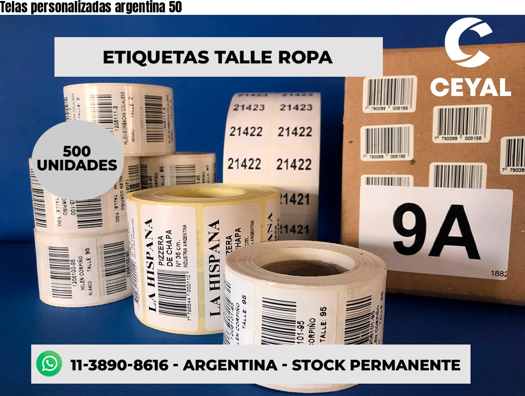 Telas personalizadas argentina 50