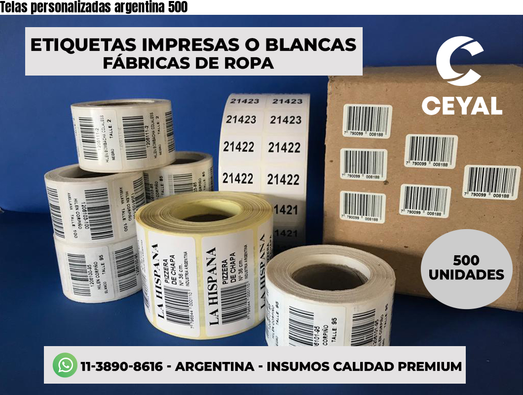 Telas personalizadas argentina 500